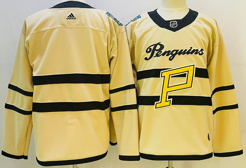 Men's Pittsburgh Penguins Yellow Blank Jersey